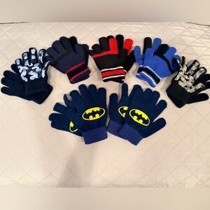 Kids Stretch Gripper Gloves (5 pair) and Batman Gloved (2 pair)